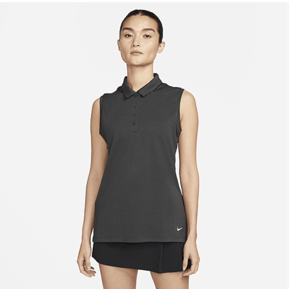 Nike Dri-FIT Victory Womens Sleeveless Golf Polo - Black